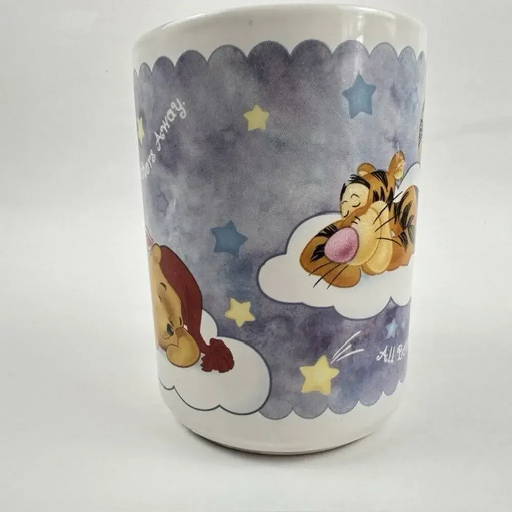 Disney Winnie The Pooh Mug/Cup Dreaming Pooh, Piglet, & Tigger 1990s VTG